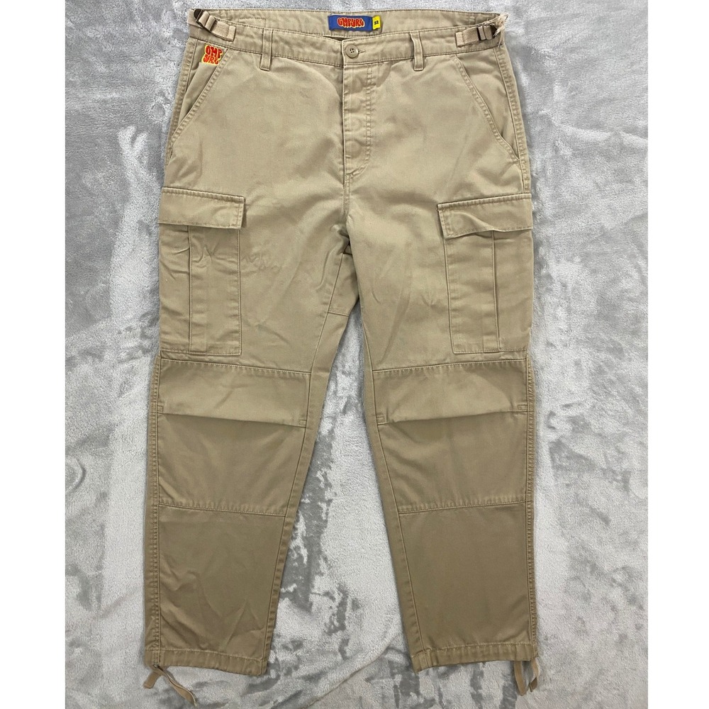 Empyre Relax Cargo Pants Men 32 Khaki Tan Baggy Skate Streetwear Utility Y2K 90s